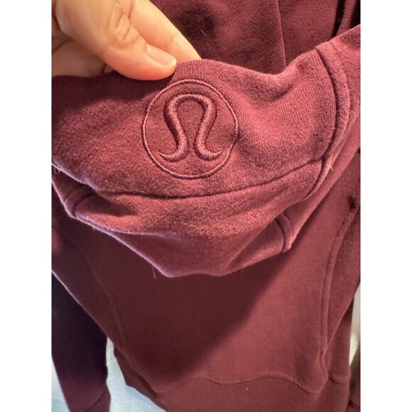 Lululemon Scuba Hoodie Size 4 Burgundy Zip Up Thick Cozy Athleisure Jacket - Picture 4 of 4